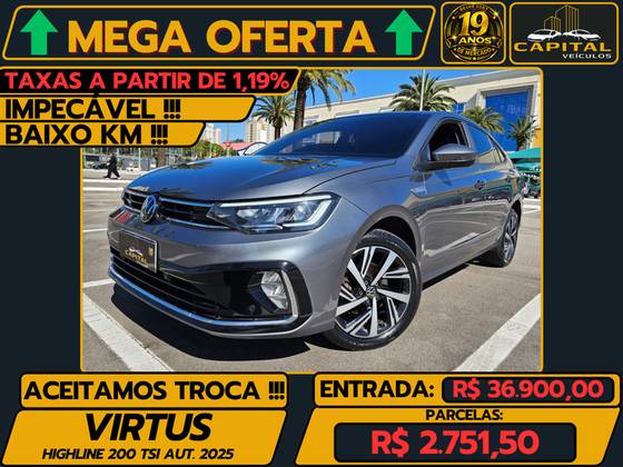 VOLKSWAGEN VIRTUS 1.0 200 TSI HIGHLINE AUTOMÁTICO VOLKSWAGEN VIRTUS 1.0 200 TSI HIGHLINE AUTOMÁTICO